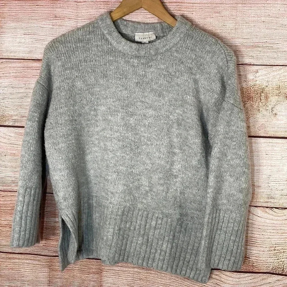 Topshop Women’s Pullover Knit Sweater Gray Size US 4-6 - Picture 1 of 6